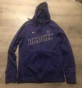 Nike Washington Huskies UW Hoodie Sweatshirt Women’s Medium Therma Fit Full Zip - Picture 1 of 13