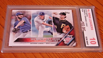 ARRIETA=GREINKE-GERRIT COLE*****2016 TOPPS Wins--YANKEES--GEM Mint 10****Mad Dog - Image 1 of 3