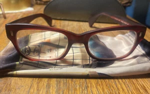Oliver Peoples Eyeglasses OV5174 1131 Wacks.Matte Burgundy Frame Italy 51-19 140 - Picture 1 of 5
