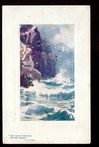 1910 Tuck raue See Felsenbastionen der Küste UK Landschaft Postkarte - Bild 1 von 2