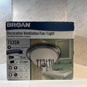 Broan 753SN Decorative ventilation fan/Light - Picture 1 of 4