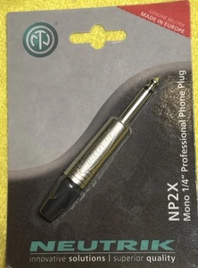 Neutrik NP2X Pro 1/4” Mono Enchufe Teléfono, Contactos de Níquel y Carcasa, 2 Polos - Imagen 1 de 7