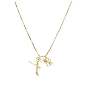 Bijoux Sport by Luv Aj MLB Gold Plated Brass Charm Necklace New York Yankees - Picture 1 of 1