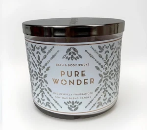 Bath & Body Works Pure Wonder 3 Dreidocht Kerze Rosa Silber Rose Jasmin Bernstein - Bild 1 von 5