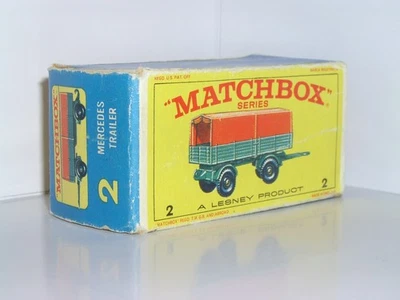 Caja original reconstruida E4 Lesney Matchbox para remolque Mercedes #2d solapa nueva Foto 1 de 4