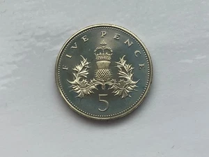~Monedas simples~MONEDA DE CINCO PENIQUES PRUEBA 1984 - Imagen 1 de 5