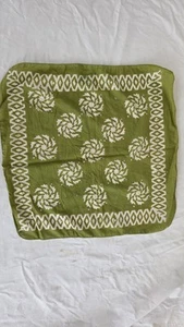 Moosgrün bedruckter Bandana Schal Handarbeit Blockdruck Bandana - Blumenmuster - Bild 1 von 23