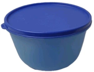 Tupperware Bowl Mixing Storage Container Blue + Seal 1701-3 vintage - Bild 1 von 7
