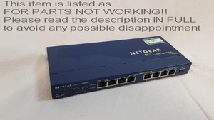 FAULTY?? Netgear ds108 8 Port 10/100 Mbps Dual Speed Hub UNIT ONLY - Afbeelding 1 van 9