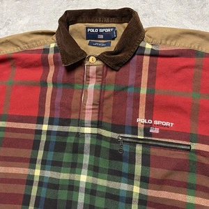 Vintage Polo Sport Ralph Lauren Shirt Mens XL OVERSIZED Tartan Plaid Hunting - Picture 1 of 8