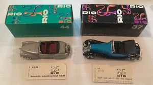 Lot of 2 RIO cars - 1941 Lincoln #44 &  1927 Bugatti Royale #37 DIECAST Italy - Picture 1 of 6
