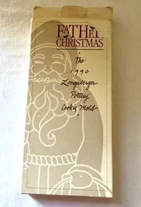 Retired LONGABERGER Vintage 1990 Father Christmas Pottery Cookie/Chocolate Mold - Picture 1 of 11