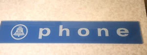 Vintage Bell Systems 1960's Phone Booth Top Glass Sign Insert Pay Phone P0 - Picture 1 of 7