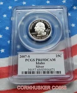2003-S IDAHO SILVER WASHINGTON QUARTER PCGS PR69DCAM ~ DEEP MIRROR SURFACE - Picture 1 of 2