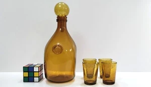 Verrerie de Biot France Dekanter und 4 Becher - Bild 1 von 12