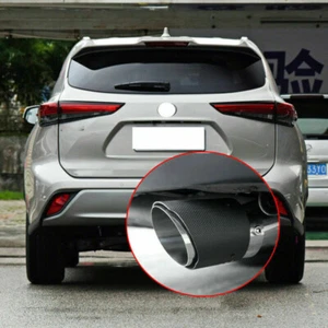 For Toyota Highlander 20-23 Carbon fiber Exhaust Muffler Tail Pipe Tip Tailpipe - Picture 1 of 8