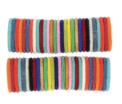 Random Sets Of 12 Solid Color Bracelets Nepal bracelet - Image 1 of 3