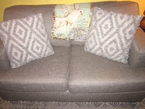 4 India Boho Rustic Wool Cotton Grey White Pillow Covers 18x18 Geometric Diamond - Picture 1 of 7