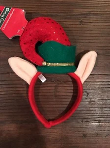 Christmas Santas Helper Mini Elf Headband Fancy Dress Costume Accessory - Picture 1 of 3