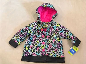 Western Chief Raincoat 2T Groovy Leopard Animal Print Rainbow Hearts Nwt - Picture 1 of 6