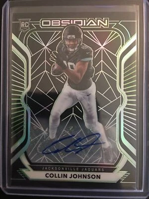 2020 Obsidian Collin Johnson Green RC Auto #/50 Jaguars Rookie SP 🏈 Mint!! - Image 1 of 2