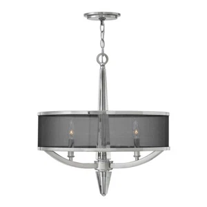 Lampada a Sospensione Luce Sala da Pranzo Metallo Nero L 53,9 CM - Foto 1 di 5