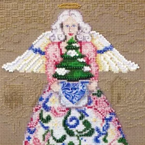 Winter Angel Beaded Cross Stitch Kit Mill Hill 2010 Jim Shore Angels - Picture 1 of 3