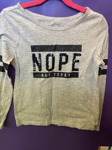 Luogo dei bambini NOPE NOT TODAY paillettes manica lunga media 7/8 - Foto 1 di 3