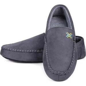 Mens Moccasin Sippers Grey Size 10-11 Roxoni 1281G - Picture 1 of 4