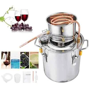 Kit liquori fermi fai da te 5/8/10L distillatore alcool acqua vino brandy olio essenziale - Foto 1 di 13