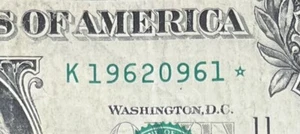 1962 Year Note $1 One Dollar Bill FSN Star Note!!! 2013 #K19620961* - Picture 1 of 3