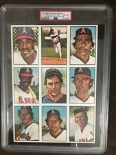 PSA 8 NM MINT 1978 SSPC ALL-STAR GALLERY 9-CARD PANEL NOLAN RYAN JUMBO 8x10