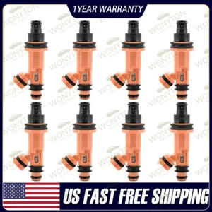 8Pcs OEM Dens* Fuel Injectors 23250-50030 For 1998-2010 Lexus 4.0L 4.3L V8 - Picture 1 of 7