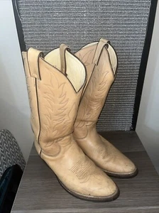 Stivali da cowboy Justin UOMO pelle western marrone mulo 7,5 EE USA #1122 - Foto 1 di 10
