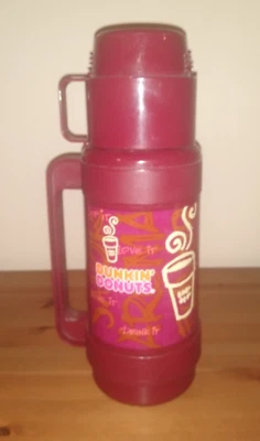 Vintage Dunkin Donuts 1 Liter Cup Mug Travel Thermos Model 3210 - Image 1 of 4