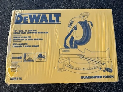 DEWALT DWS715 12 in 15-Amp Single Bevel Compound Miter Saw New SHIPS FREE TODAY - Image 1 of 4