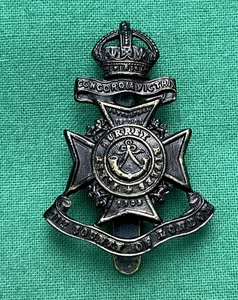 21st County of London Bn (First Surrey) Genuine British Army Military Cap Badge - Foto 1 di 9