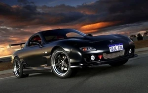 Mazda RX-7, FD3S, Tuning Car, Negro, Póster, 007W1, Japón - Imagen 1 de 10