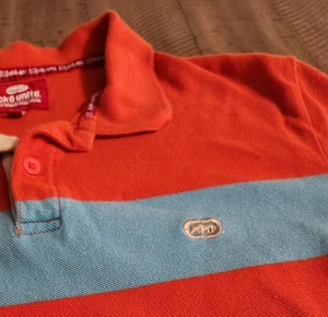 Ecko Unltd maglia uomo taglia L anni 90 Y2K rinoceronte cucito polo skater preppy - Foto 1 di 7