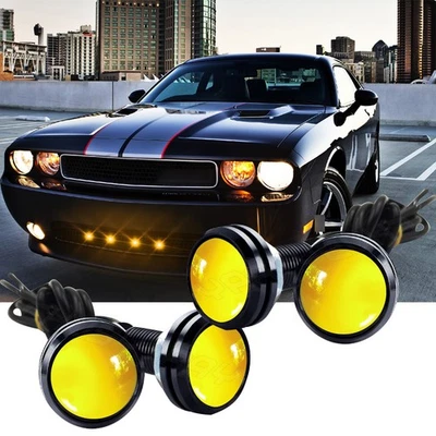 Kit universal de 4 luces de rejilla LED ámbar para camioneta Nissan carrocería rígida D21 NX XT Foto 1 de 4