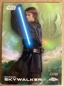 2025 TOPPS STAR WARS CHROME ANAKIN SKYWALKER GREEN REFRACTOR /99 - Picture 1 of 2