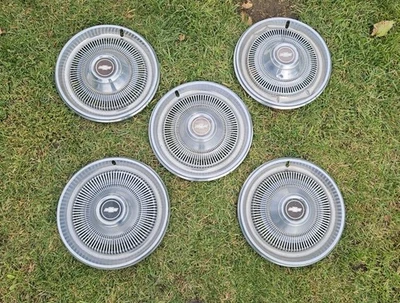 Set Of 5 1970-1975 Chevy Impala 15" Wheel Covers Hubcaps 1971 1972 1973 1974 4 - Image 1 of 4