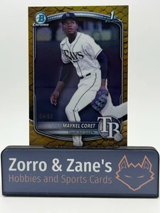 MAYKEL CORET 2025 Bowman 1st Chrome Reptilian Gold REF 04/50 Rays #BCP-240 - Picture 1 of 4