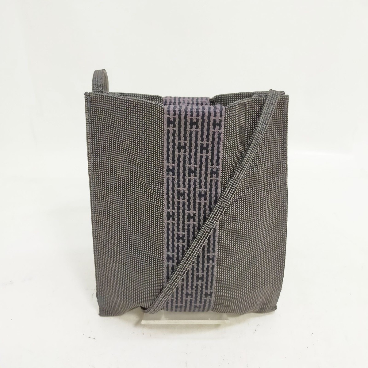 Hermes | Bags | Hermes Herline Gray Canvas Pochette Crossbody Bag