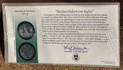 2003 - P &D - From the 50 State Quarters 1st Day Minted Collection - Alabama - Image 1 of 2