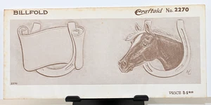 Vintage Craftaid n. 2270 modello pieghevole testa di cavallo con design a ferro di cavallo e pergamena - Foto 1 di 2