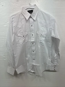 New Boys Champion Western White Long Sleeve Pearl Snap Size 16 AA-54 - Picture 1 of 12