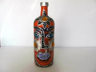 JON PLANAS ABSOLUT VODKA DECO ART HANDPAINTED BOTTLE - SIGNED - EXQUISITE - Image 1 of 4