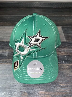 Men’s Reebok Dallas Stars NHL Center Ice Hockey Green Draft Fitted Hat L/XL NWT - Image 1 of 4
