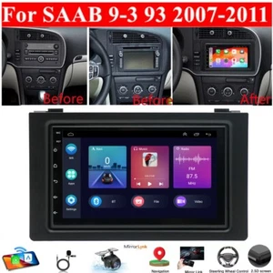 7" Para 2007-2011 SAAB 9-3 93 Coche Estéreo Radio Android 13 Unidad Principal GPS Wifi Navegación - Imagen 1 de 24